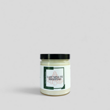 Load image into Gallery viewer, Last Minute Shopping candle- You've been to 6 different stores trying to finish up your Christmas shopping so you can go home. All you wanna do is relax and watch your Hallmark movies with a hot chocolate cocoa bomb but instead you are up to your elbows in bags standing in line sniffing this candle. This candle is a just the right amount of tart cranberries, juicy apples, and spice.