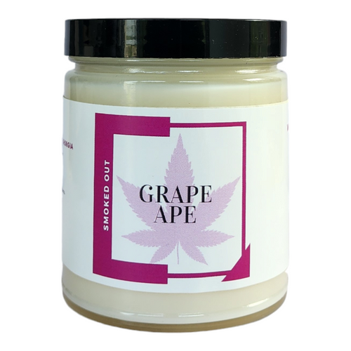 Grape Ape candle- This one is for my smokers! When you know you just know.  It's a vibe! This candle is the perfect blend of Hemp & Grape. 