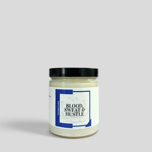 Blood, Sweat & Hustle candle- This candle symbolizes what is means to is work hard for your goals and dreams by any means necessary. This blend of citrus, mango & jasmine is dedicated to the hustlers, the go getters, the ones that makes shit happen! 