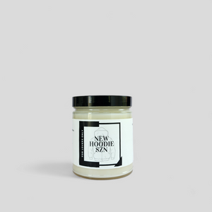 New hoodie szn candle-Cedarwood, Oak & Lavender intertwine with Warm Mahogany to set the mood.