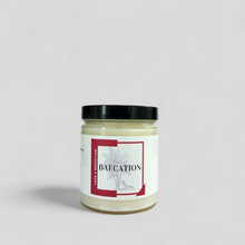 Load image into Gallery viewer, Baecation Candle-Imagine&nbsp;being on a beach in a remote tropical location. Swaying in a hammock with your love as a breeze of woods, amber, musk and citrus caresses your senses.