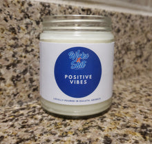 Load image into Gallery viewer, Positive Vibes Candle-Keep your energy aligned with the balancing scent of sage and citrus promoting great aroma vibrations.
