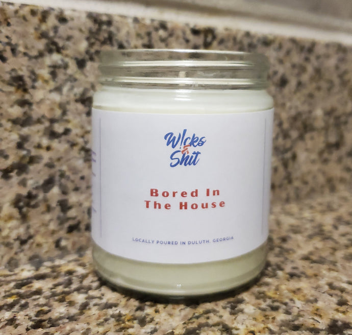Bored In The House Candle-This candle is a just the right amount of citrus, apple, jasmine, rose and peach.