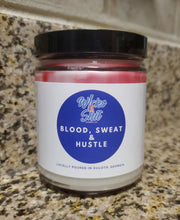 Load image into Gallery viewer, Blood Sweat &amp; Hustle Candle - blend of citrus, mango &amp; jasmine