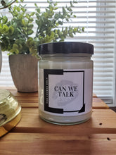Load image into Gallery viewer, Can We Talk Candle- Can_we_talk candle- Hey big head... You had me smiling at my phone, talking all flirty and blushing. Wanting to be where you are. Cedarwood, Oak &amp; Lavender intertwine with Warm Mahogany to set the mood.